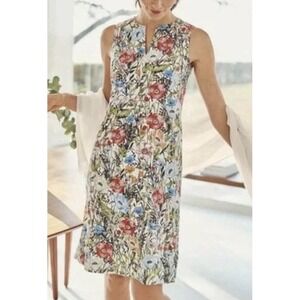 J. Jill Love Linen Garden Dress Women's Floral Sleeveless Summer Colorful XS